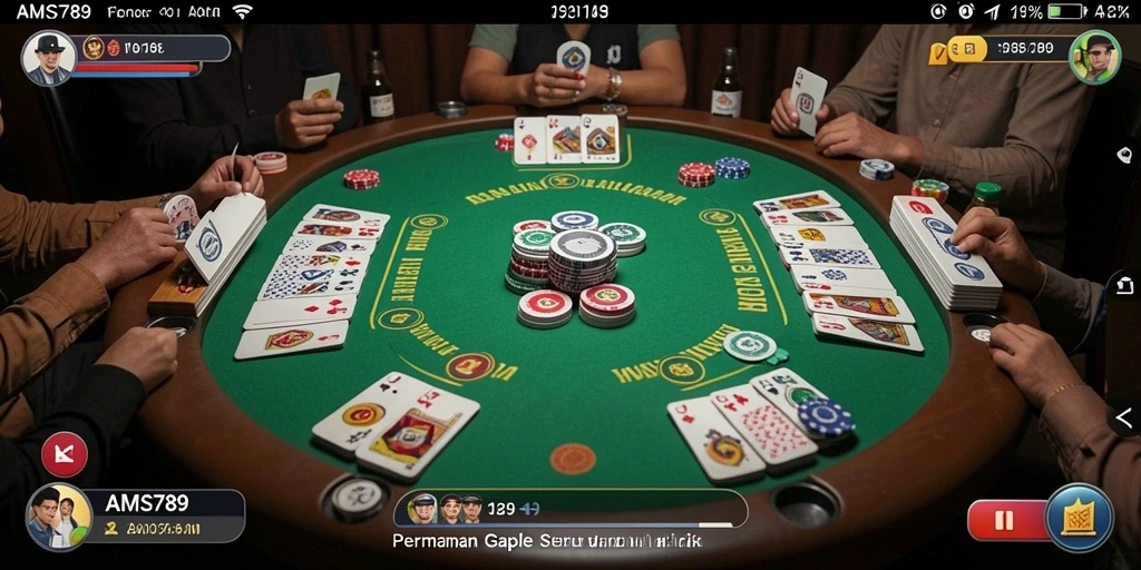 Gameplay seru dan interaktif dari AMS789 Gaple.
