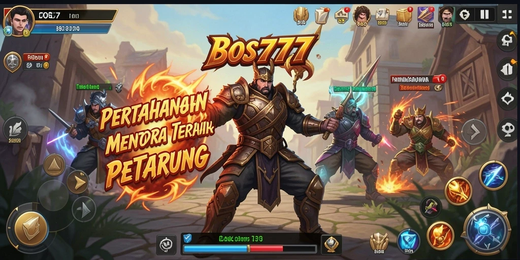 Screenshot gameplay BOS777 menampilkan menara yang strategis dalam pertempuran.