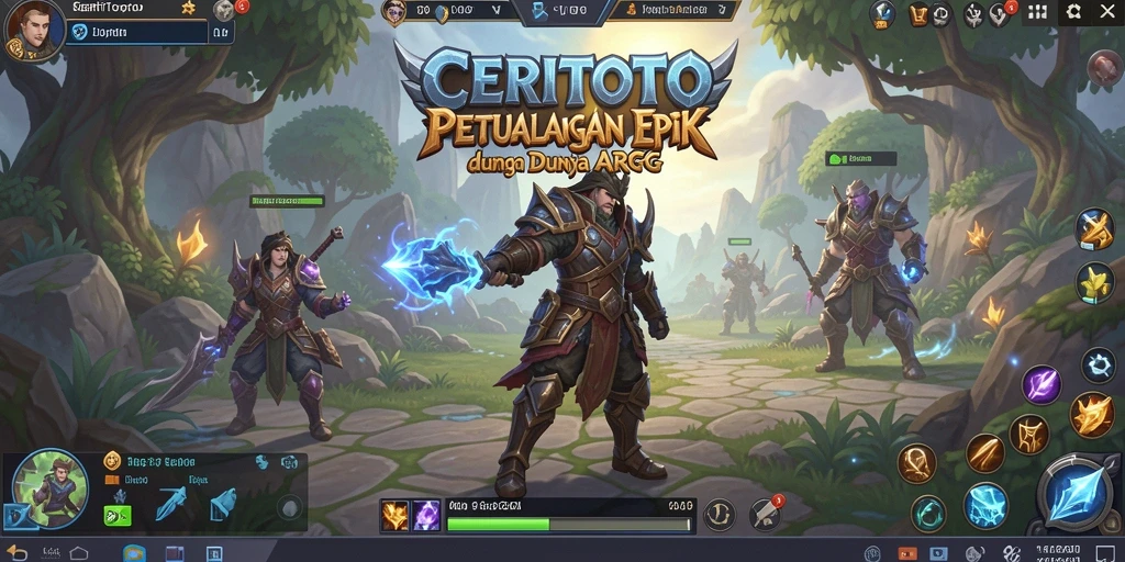Tangkapan layar <strong>CERITOTO</strong> menunjukkan aksi pertarungan yang mendebarkan di dunia fantasi.
