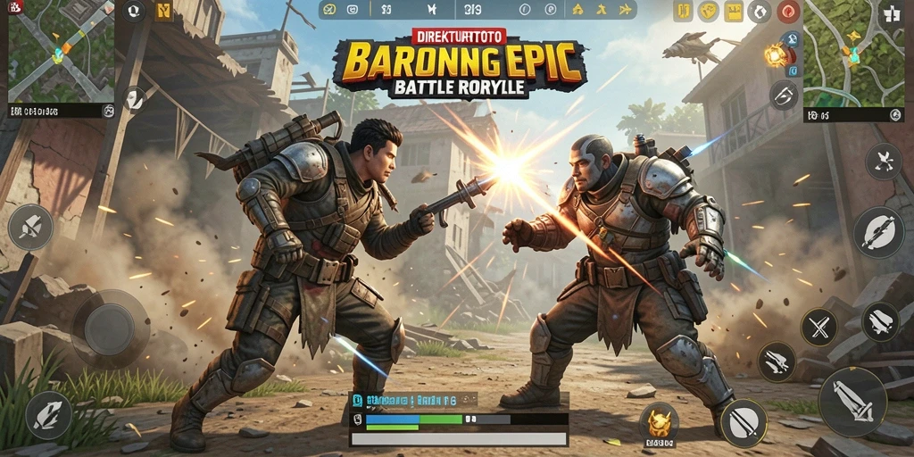 Gameplay seru dan menegangkan dari DIREKTURTOTO dalam pertarungan Battle Royale.