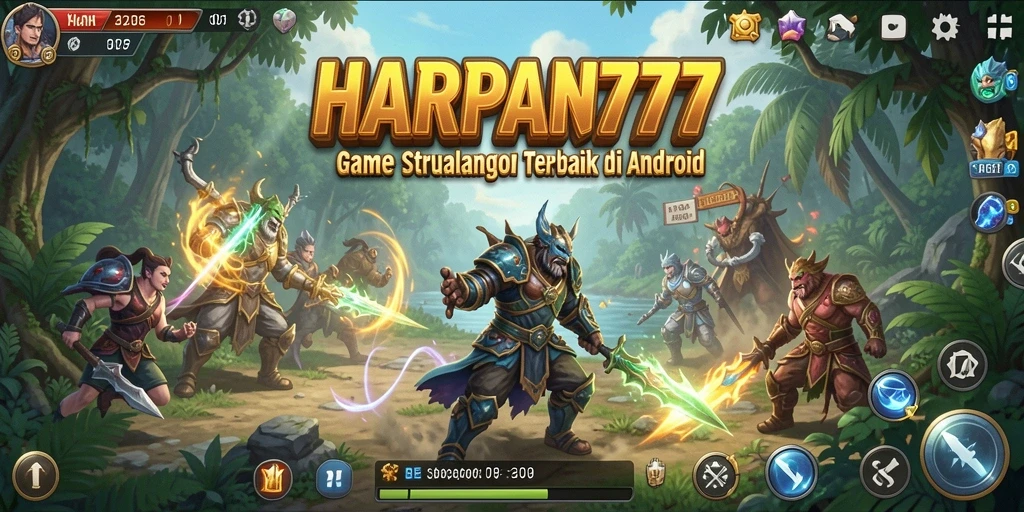 Tangkapan layar utama menampilkan pertarungan strategis yang intens.