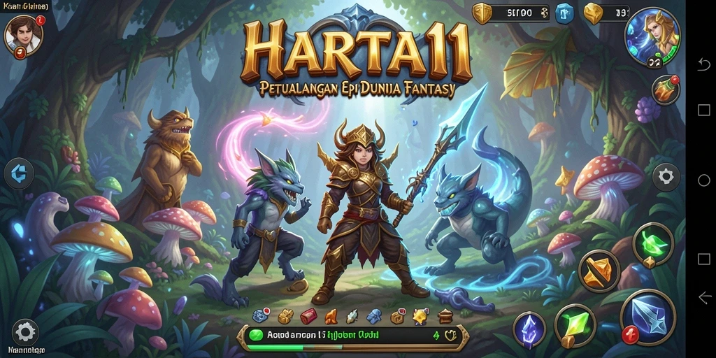 Tangkapan layar HARTA11 menampilkan aksi petualangan yang intens dan grafis menawan.