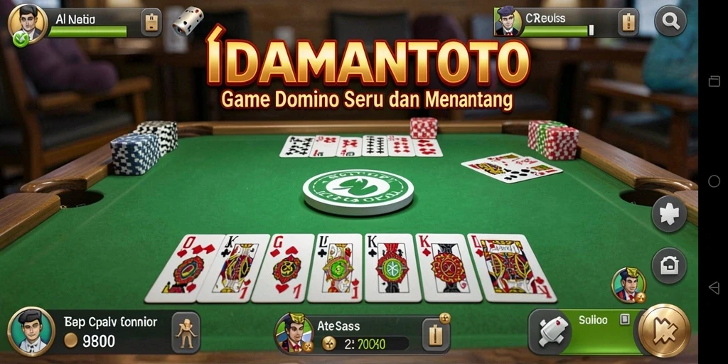Tampilan gameplay seru dari IDAMANTOTO saat bermain domino.