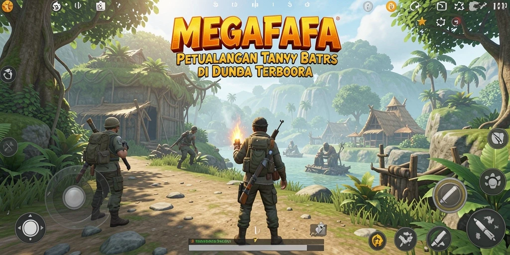 Screenshot gameplay MEGAFAFA yang menampilkan dunia terbuka yang menarik.
