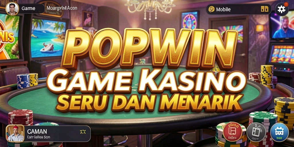 Tampilan menarik dari gameplay kasino di POPWIN.