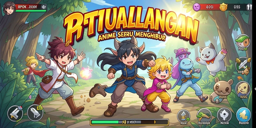 Screenshot utama RPOK menampilkan aksi seru dari gameplay Anime.