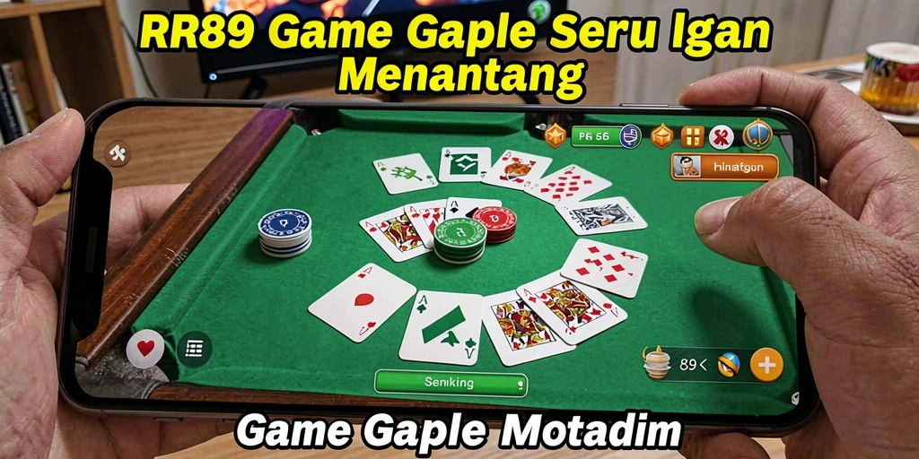 Screenshot gameplay RR89 yang menunjukkan momen seru permainan Gaple.