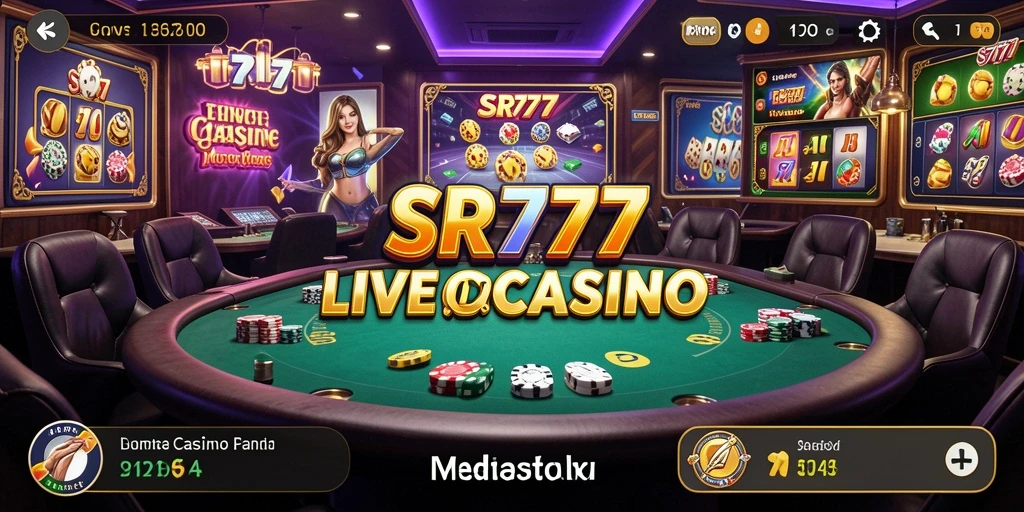 Tampilan utama game Live Casino SR777 dengan dealer langsung.